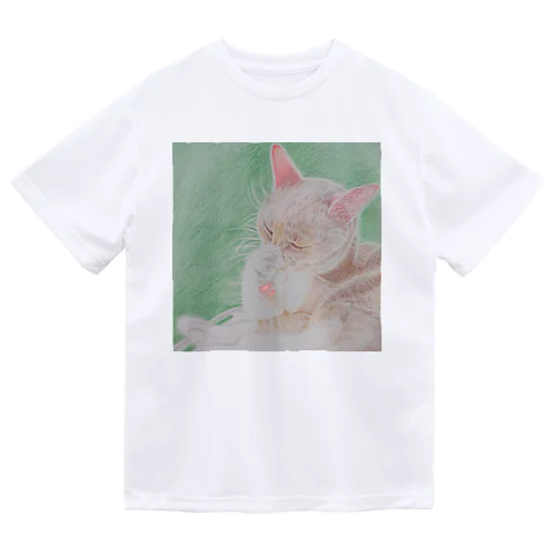 ねこ ぽかぽか ドライTシャツ