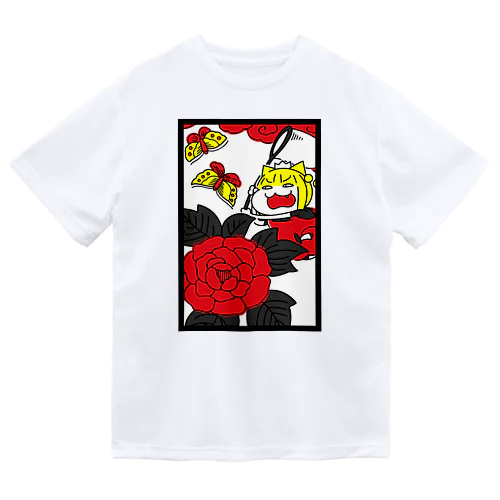 花札／牡丹に蝶 ドライTシャツ