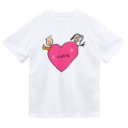 ハート　ピンク Dry T-Shirt