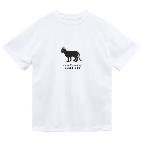 猫1 黒猫 ドライTシャツ