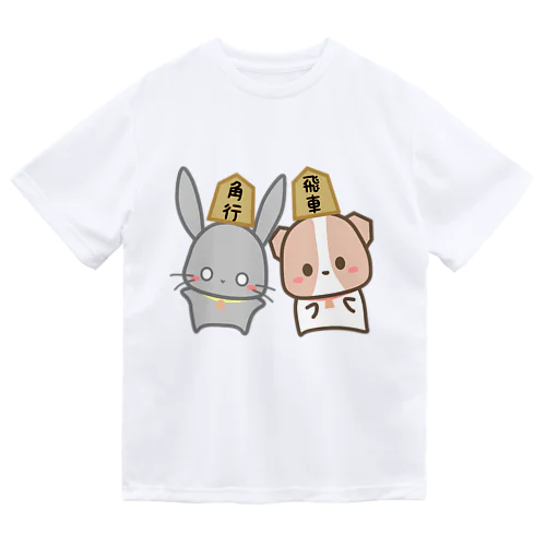 駒乗せこまわん&こまうさ ドライTシャツ