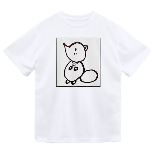 白狸のポンくん(枠入り) ドライTシャツ