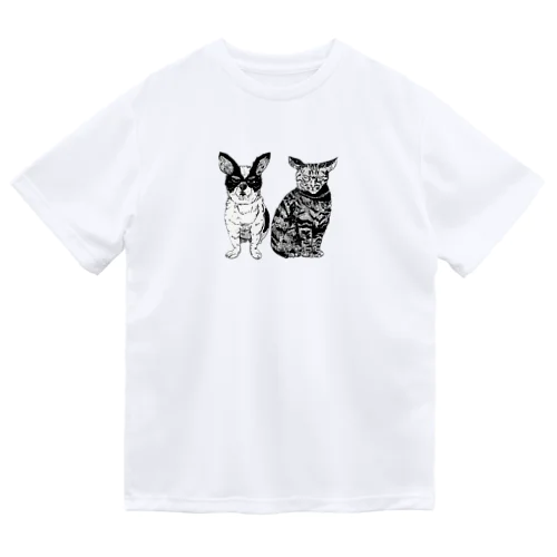 愛犬と愛猫 ドライTシャツ