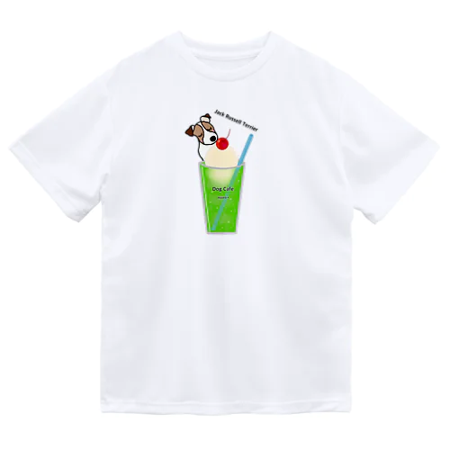 クリームソーダひょっこりジャックラッセルテリア ドライTシャツ