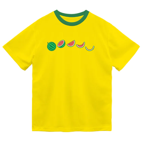 🍉スイカの満ち欠け(横) ドライTシャツ