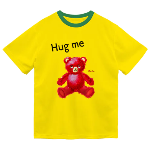 【Hug me】（赤くま） ドライTシャツ