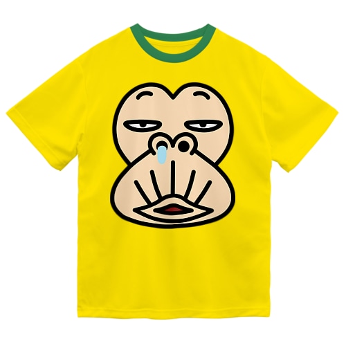 イラッとお猿さん　アップ Dry T-Shirt