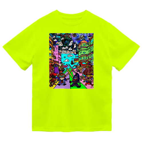 宇宙人類皆兄弟 VERTICAL ドライTシャツ