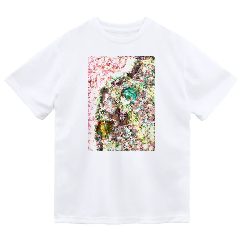 光桜に夢を見る少女 ドライTシャツ