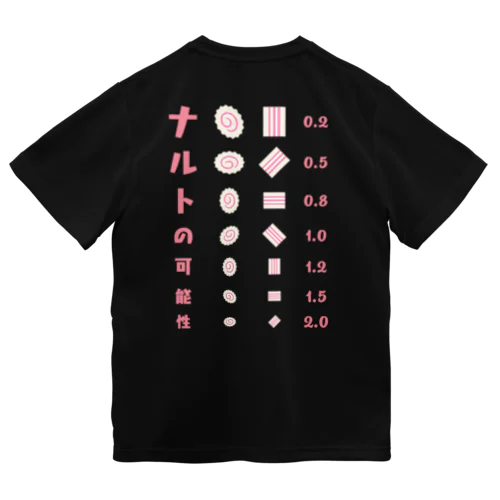 [★バック] ナルトの可能性【視力検査表パロディ】 ドライTシャツ