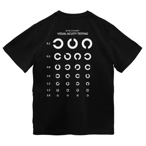 [★バック] Visual Acuity Testing [ホワイト] Dry T-Shirt