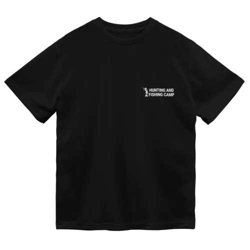 Hunting and Fishing Camp ロゴ白 ドライTシャツ