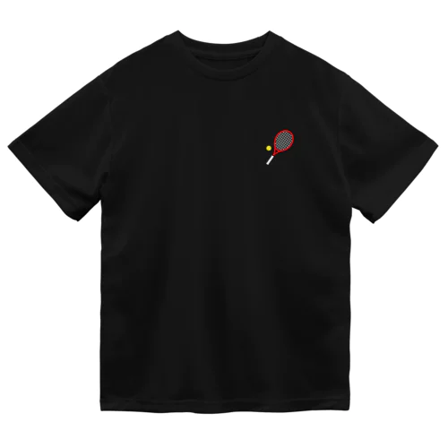 赤色のテニスラケット Dry T-Shirt