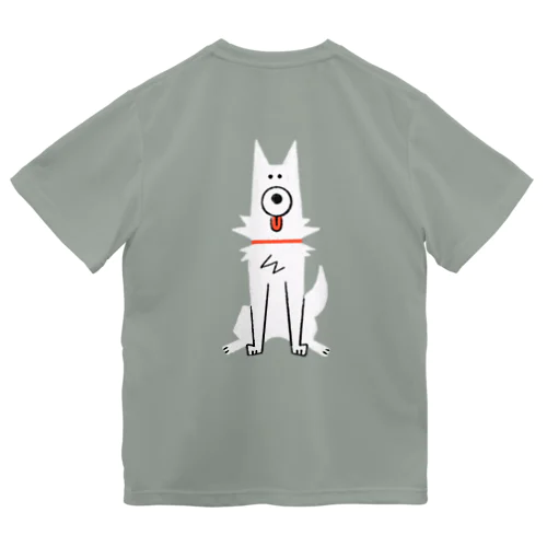 白い犬 Dry T-Shirt