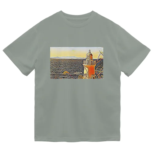 海を見守る灯台 ドライTシャツ