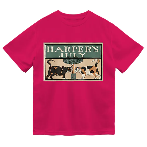 NY Harper's 1898 ネコ2匹 ドライTシャツ