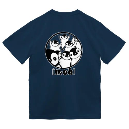 【バックプリント】ペンギン[mob]（しろくろ） ドライTシャツ