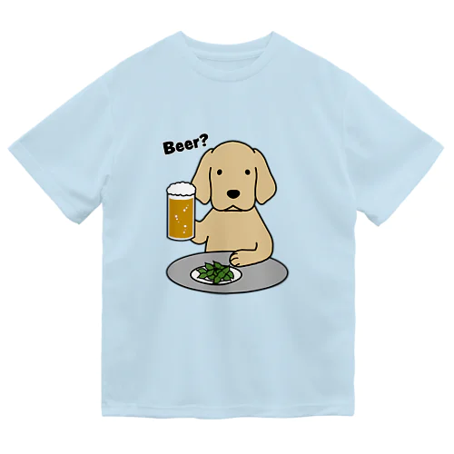 ビールと枝豆 ドライTシャツ