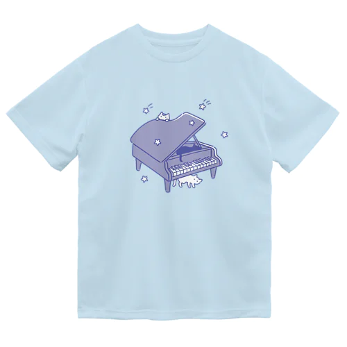 星に願いをピアノに猫を Dry T-Shirt