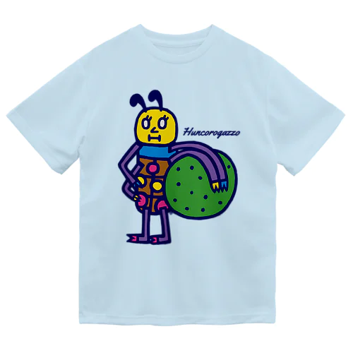 【audace × フクハラアキコ】フンコロガッソ 持つ ドライTシャツ