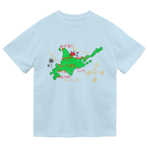 手描き北海道シャツ ドライTシャツ