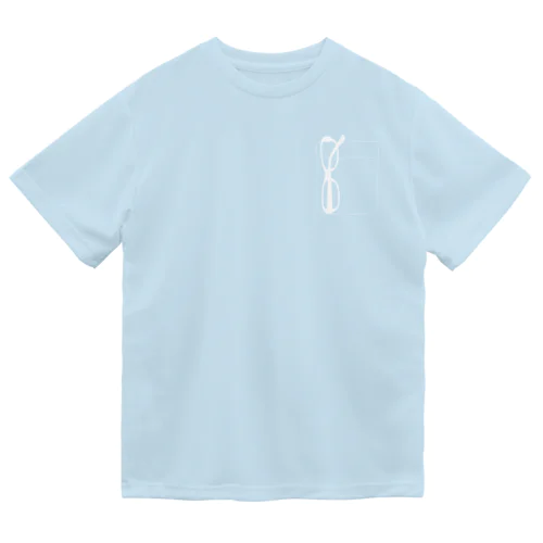 胸ポケ白メガネ Dry T-Shirt