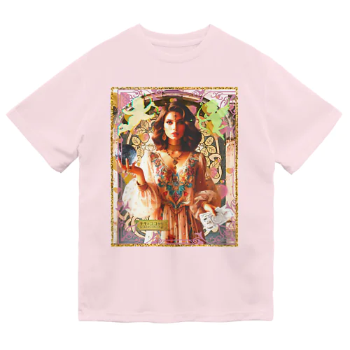 アールヌーボーの女神と戯れる天使たち ドライTシャツ