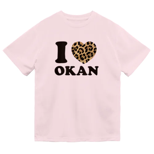 I love okanヒョウ柄 Dry T-Shirt