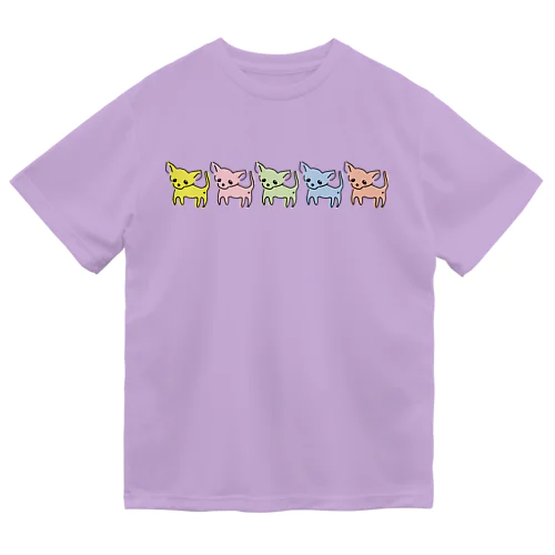 ゆるチワワ（カラフル） ドライTシャツ