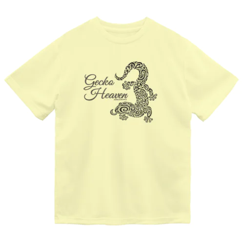 Gecko Heaven-ペロリなヤモリくん（ゴールドグレー） ドライTシャツ