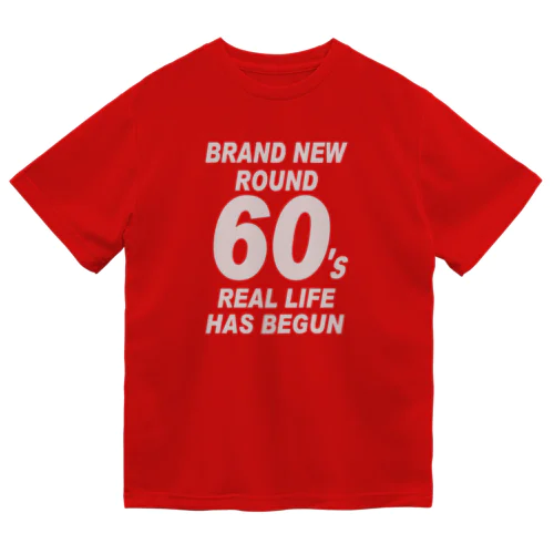 ROUND60 / 還暦＆アラ還を軽やかにすごすロゴ(濃色用) ドライTシャツ