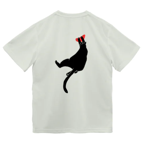 climbing black cat バックプリント ドライTシャツ