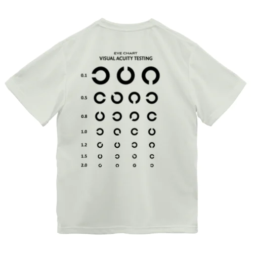 [★バック] Visual Acuity Testing [ブラック] ドライTシャツ