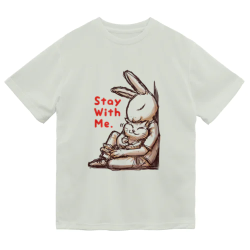 うさぎとねこ　Stay With Me ドライTシャツ