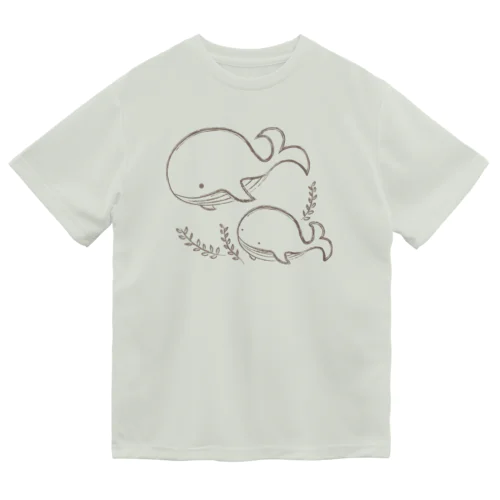 クジラの親子 Dry T-Shirt