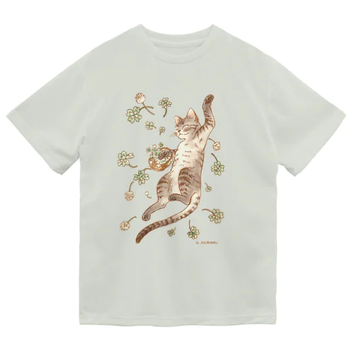 幸運招き猫 ドライTシャツ