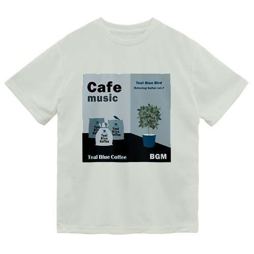 Cafe music - Teal Blue Bird - Dry T-Shirt