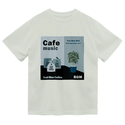 Cafe music - Teal Blue Bird - ドライTシャツ