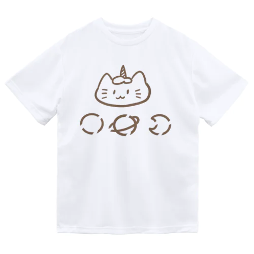 🪐ゆにねこ🪐ロゴ入り×茶線 Dry T-Shirt