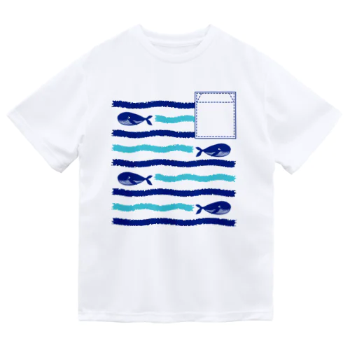 くじらボーダー Dry T-Shirt