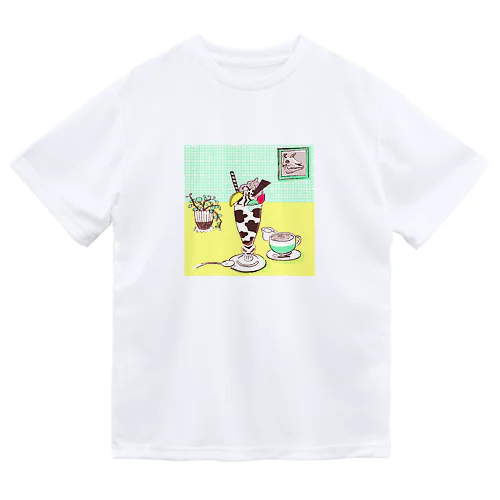 チョコミルク牛パフェ ドライTシャツ