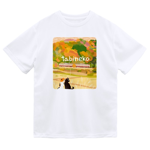 たびねこ- 秋色パッチワーク Dry T-Shirt