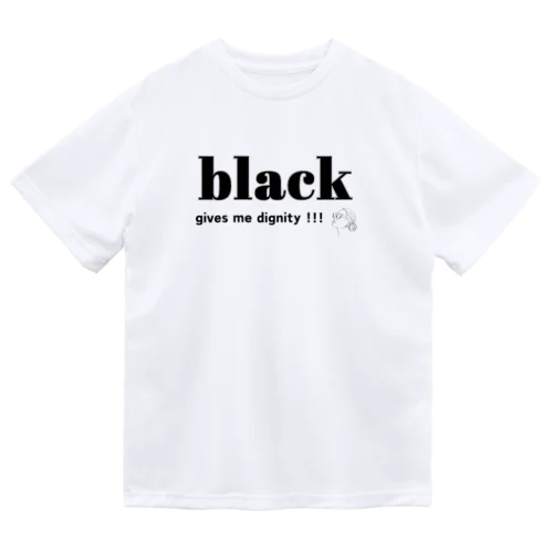 大人の推し活グッズ　おしゃれ　推しカラー  推し色　カラーロゴＴシャツ（ブラック） Dry T-Shirt