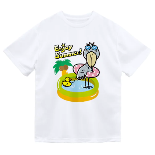 ハシビロコウのEnjoy summer! ドライTシャツ