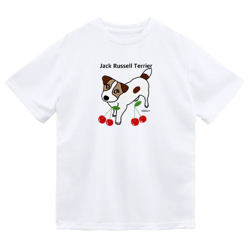 かわいいジャックラッセルテリア犬とサクランボ Dry T-Shirt