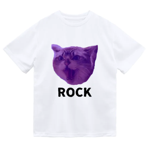 ロックなネコ ドライTシャツ