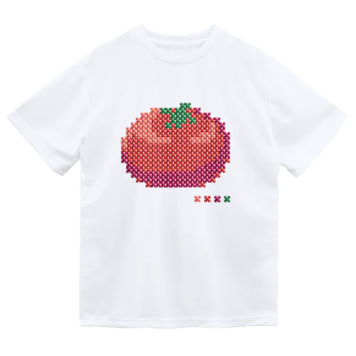 クロスステッチ風トマト ドライTシャツ