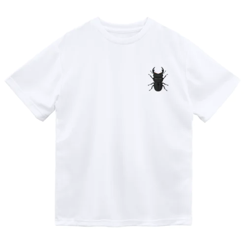 [☆両面] カブトムシどっち【視力検査表パロディ】 ドライTシャツ