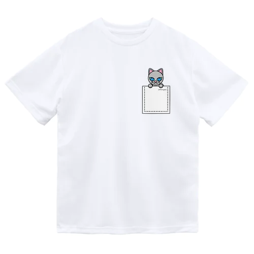 ねこ　pokenyan　ロシにゃん ドライTシャツ