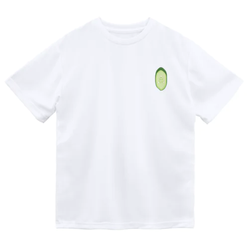 [☆両面] スライスキュウリ【視力検査表パロディ】 Dry T-Shirt